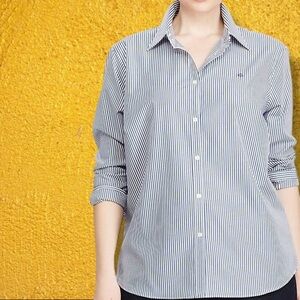 NWOT Lauren Ralph Lauren ‘Cotton Oxford Button-Up Shirt’ in Blue / White Size 2X